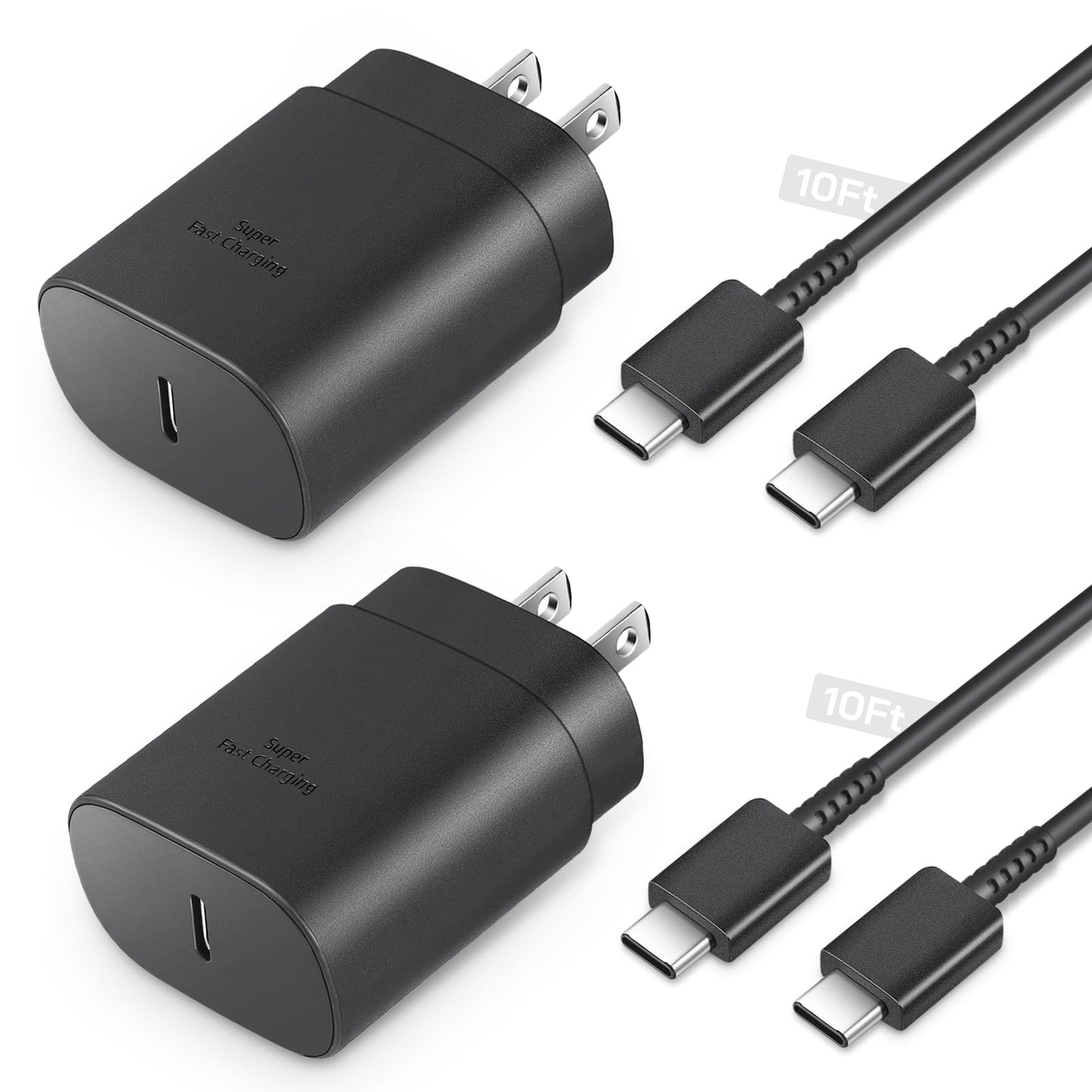 GUUSMART Type C Charger 2-Pack 25W Long 6ft USB C Charger Cable