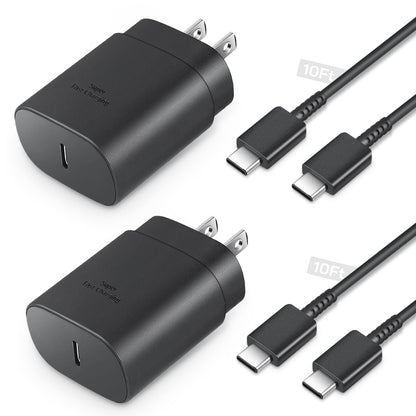GUUSMART Type C Charger 2-Pack 25W Long 6ft USB C Charger Cable