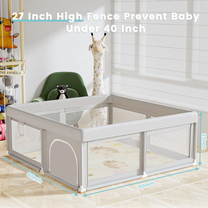 Hiaksedt Baby Playpen 50x50 Inch, Play Pens for Babies and Toddlers