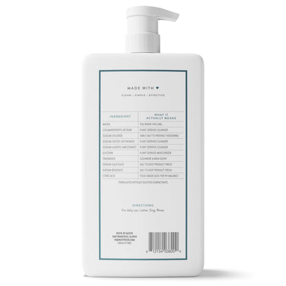 Native Clean Body Wash, Gentle & pH-balanced for Sensitive Skin, 24-Hr Freshness for Women & Men, Vegan & Cruelty-Free, Free of Sulfates, Parabens & Phthalates, Sandalwood & Shea Butter, 36 oz