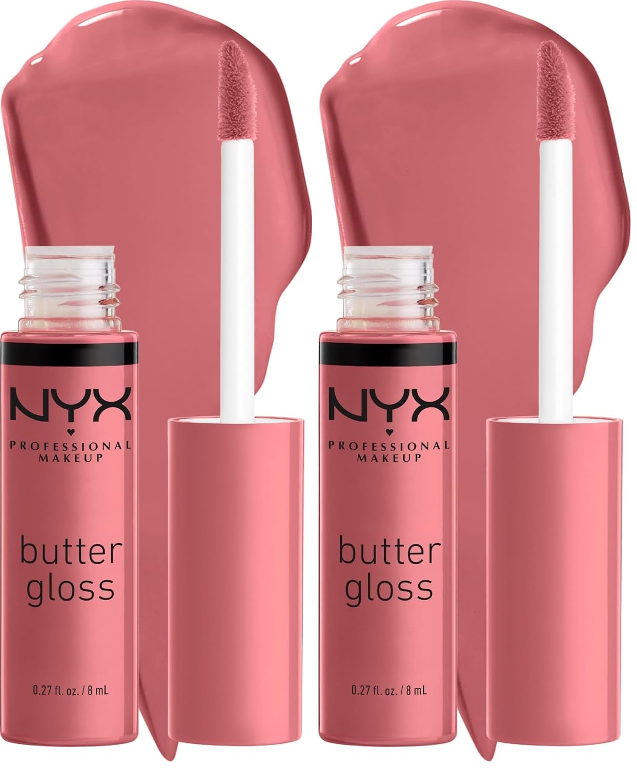 NYX PROFESSIONAL MAKEUP Butter Gloss, Non-Sticky Lip Gloss - Praline (Deep Nude)
