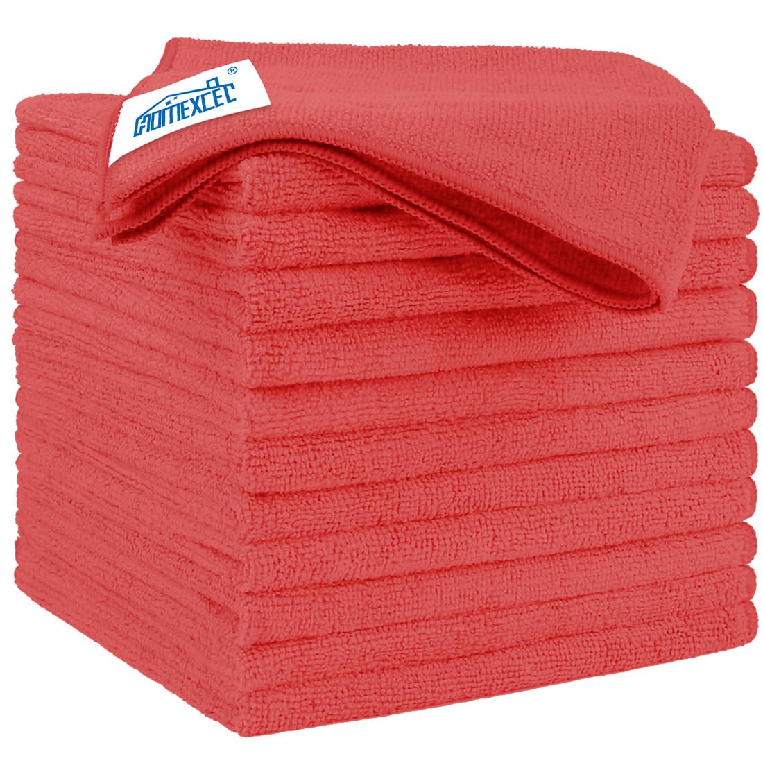 HOMEXCEL Microfiber Cleaning Cloth 12 Pack, 12.5 x 12.5 inch Microfiber Towels for Cars, Ultra Absorbent Washing Cloth, Lint Free Streak Free Cleaning Rags for Car, Kitchen, and Window (Grey)
