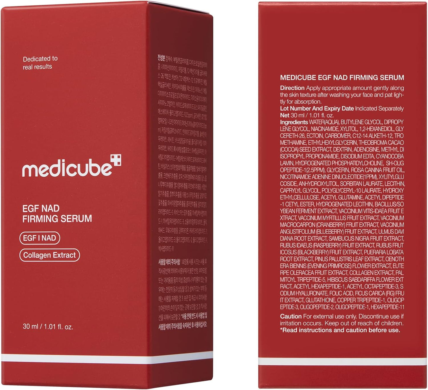 medicube NAD EGF Firming Serum for Face & Neck | Anti-Aging Serum with EGF Peptide, NAD & Collagen - Wrinkle Appearance, Elasticity & Pore Care, Korean Skincare, 1.01 fl.oz