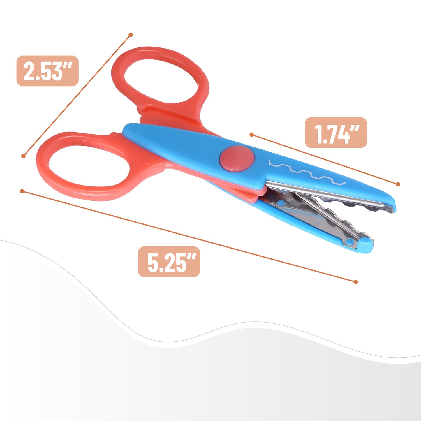 Mr. Pen- Craft Scissors Decorative Edge, 6 Pack, Bright Zig Zag Scissors