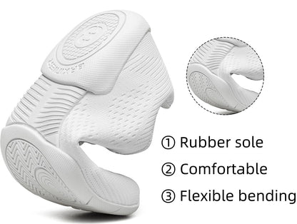 BAXINIER Girls White Cheerleading Shoes