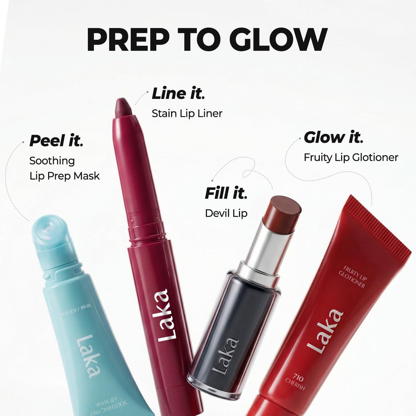 Laka Lip Liner - Smooth & Blendable Soft Matte Lip Contour Pencil for Shaping & Overlining Lips | Waterproof Formula, Oil-Cleanse Off, Long-Lasting Wear | #01 Bare Memory (Warm Beige)