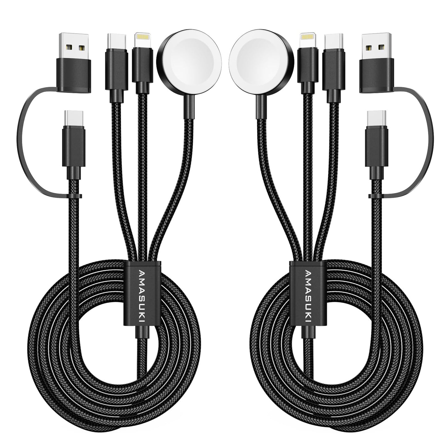 2026 Travel Essentials for Apple Watch Charger,Cruise Vacation Camping Essentials,iPhone Charger,Multi Charging Cable,3 in 2 Charging Docks for iWatch Series 11-2/Ultra,iPhone 17-12,Car
