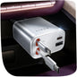 LISEN 72W Retractable Car Charger Ultra-Compact USBC Fast Car Charger