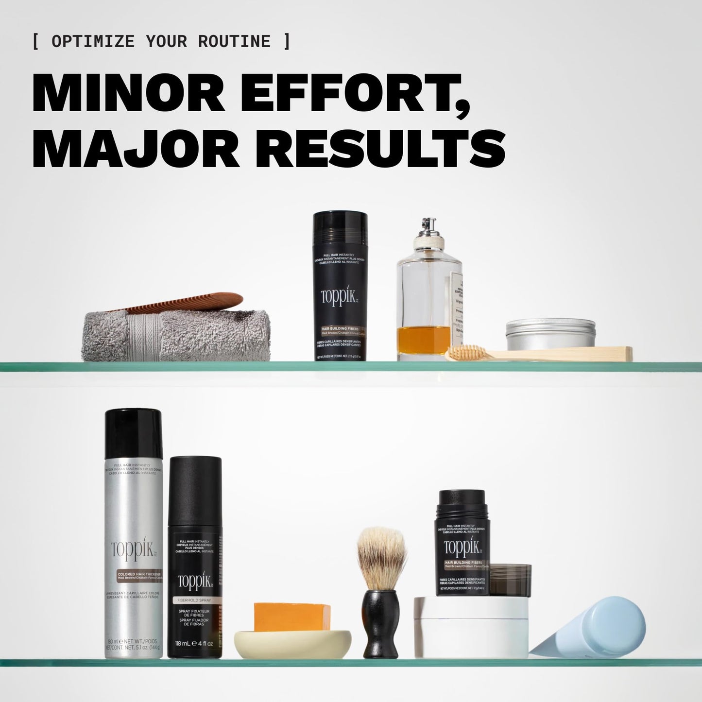 Toppik Hair Building Fibers, Fill In Fine or Thinning Hair Instantly Thicker, Fuller Looking Hair 9 Shades,4 size options