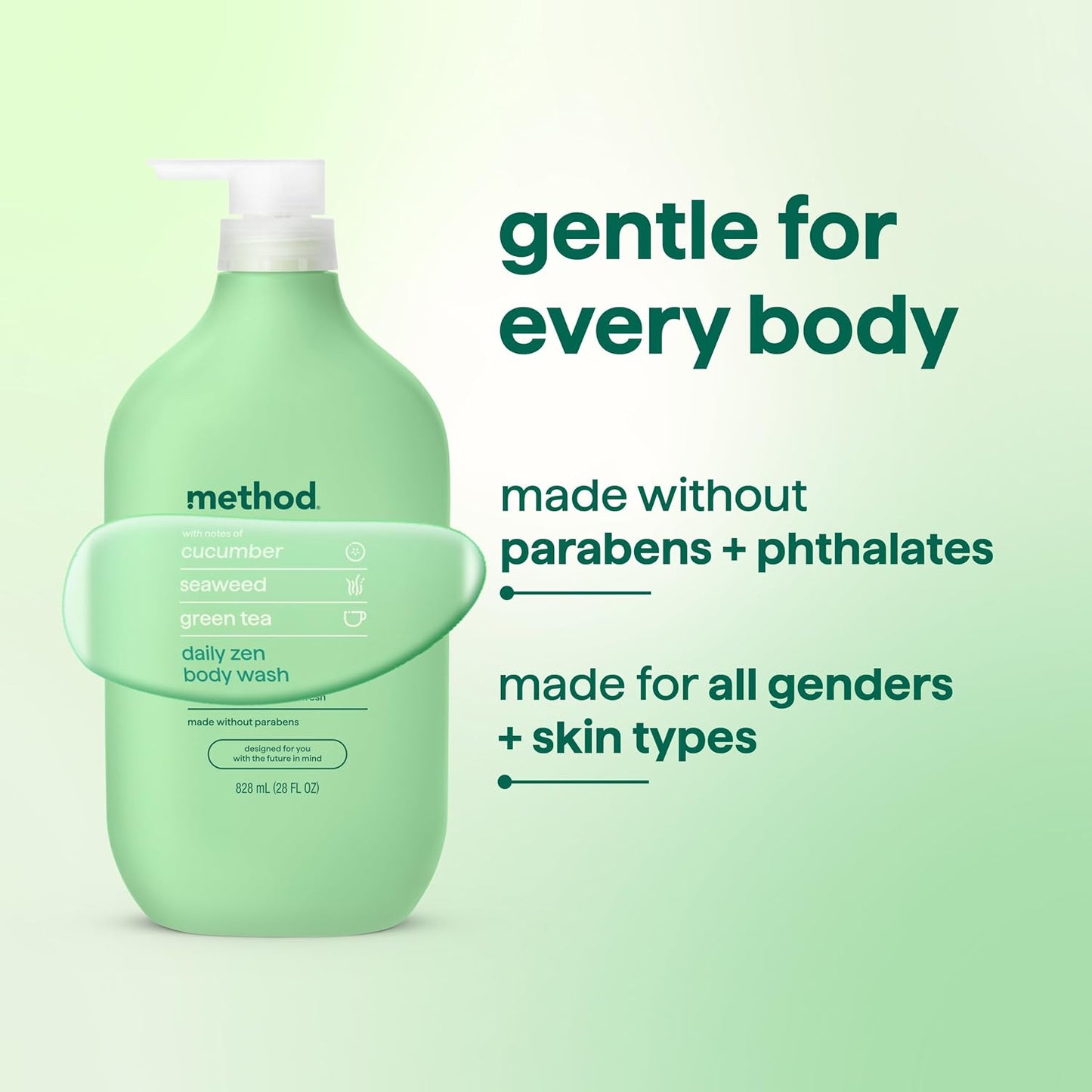 Method Body Wash, Island Mist-Leaves Skin Feeling Soft & Moisturized, Made Without Parabens, Notes of Hibiscus, Mango Nectar & Passion Fruit, 28 fl oz