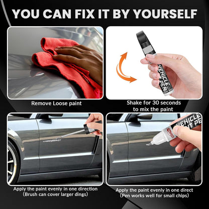 Matte Black Touch Up Paint for Cars, Universal and Color Accurate Automotive Scratch Repair Pen, Lasting Auto Scratch Remover, Quick Drying, Weather Resistant, Easy to Use, Versatile Use