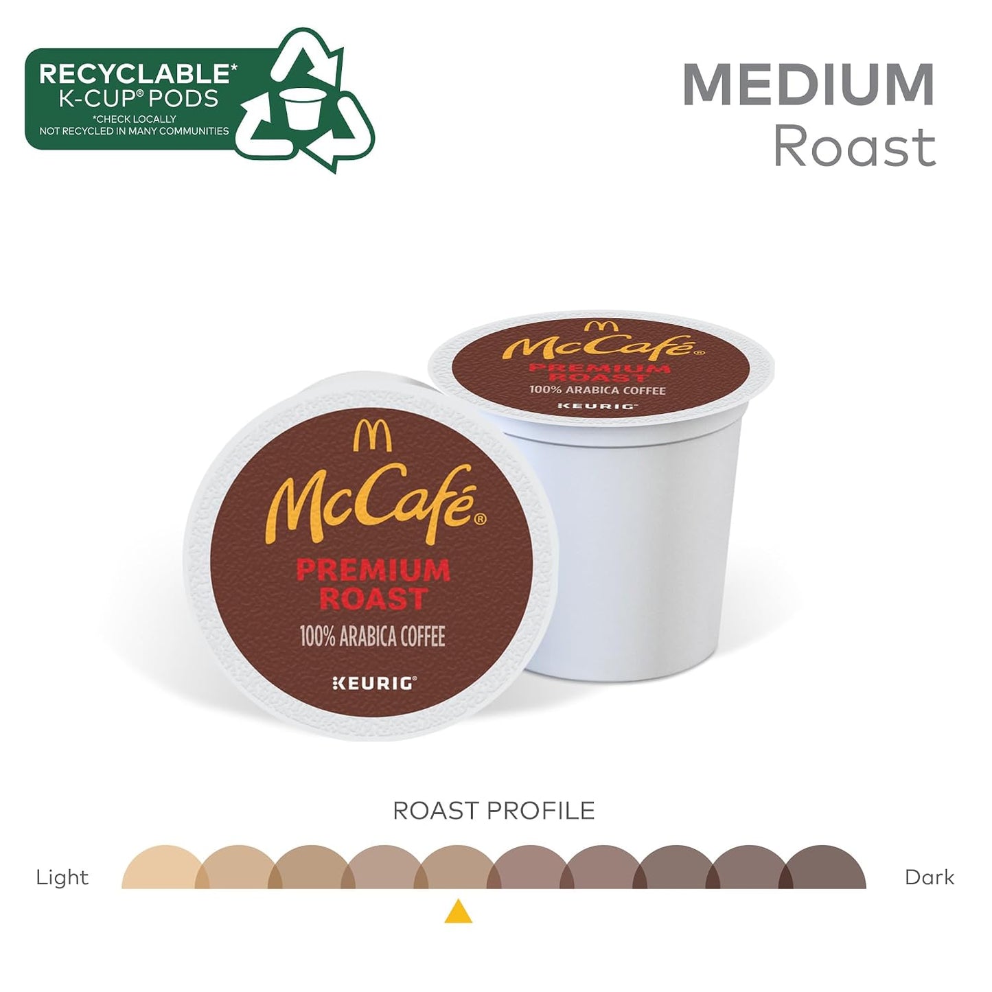 McCafe Premium Roast Coffee, Single Serve Keurig K-Cup Pods, Medium Roast, 84 Count