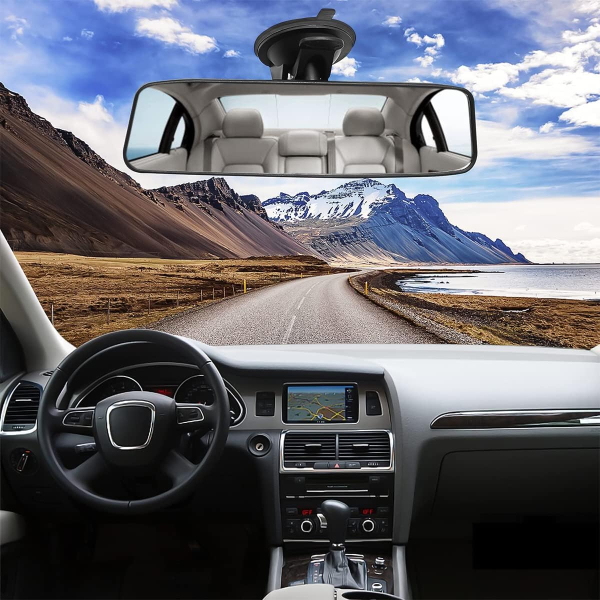 8sanlione 360-Degree Adjustable Car Rearview Mirror