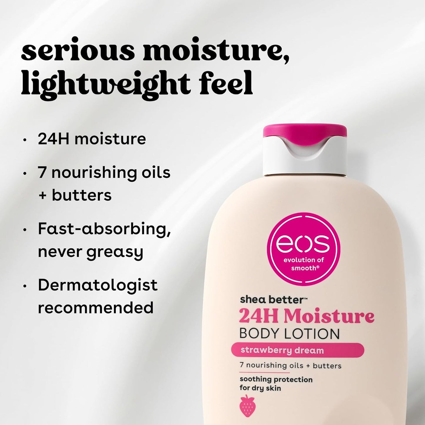 eos Shea Better 24H Moisture Body Lotion- Jasmine Peach, 16 fl oz