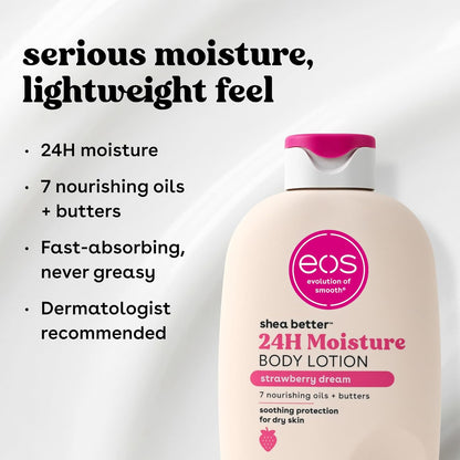 eos Shea Better 24H Moisture Body Lotion- Jasmine Peach, 16 fl oz