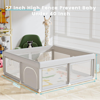 Hiaksedt Baby Playpen 50x50 Inch, Play Pens for Babies and Toddlers