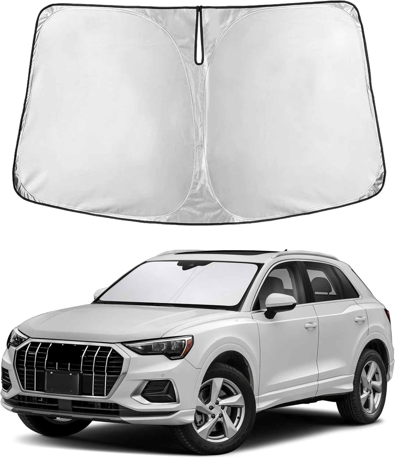 Autovir Windshield Sun Shade, 2017-2026 Tesla Model 3 & Y, 280T Visor Shade