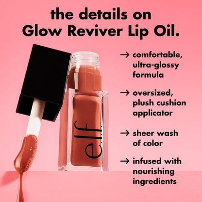 e.l.f. Glow Reviver Lip Oil, Pink Quartz