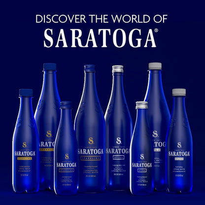 Saratoga Sparkling Water Bottles, 24-Pack – Carbonated Spring Bottled Water – Recycled PET Plastic Bottles – 16 Fl Oz