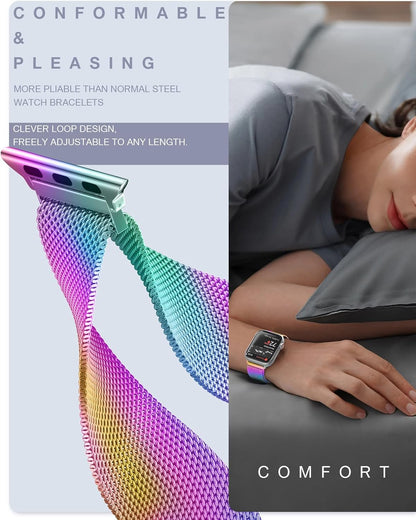 Original Milanese Loop Compatible with Apple Watch Bands for Women & Men
