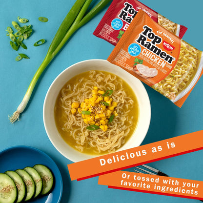 Nissin Top Ramen Noodle Soup, Chicken, 3 Ounce (Pack of 24)