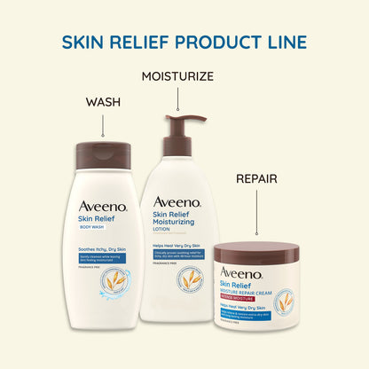 Aveeno Skin Relief Body Wash with Triple Oat Complex, Fragrance-Free, Gentle Daily Body Wash for Sensitive Skin Leaves Itchy, Dry Skin Feeling Soothed & Moisturized, Value Size 33 Fl Oz