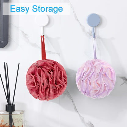 AmazerBath Loofah Sponge 75g/Piece, Loofah for Men Body Scrubber - Bath Sponge Loofa Set of 4 Black (Large)
