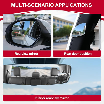 LivTee Blind Spot Car Mirror, HD Glass Frameless Convex Side Mirror Blindspot, Wide Angle Rear View Mirrors for SUVs, Trucks and RVs - Car Accessories