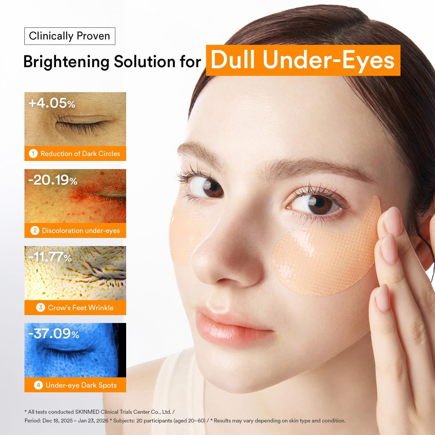 Abib PDRN Retinal Eye Patches for Rejuvenating & Puffy Eyes with Glow Jelly, Niacinamide, 60 Count, Korean Skin Care
