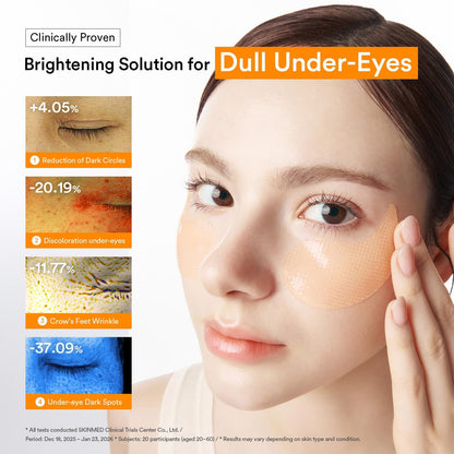 Abib PDRN Retinal Eye Patches for Rejuvenating & Puffy Eyes with Glow Jelly, Niacinamide, 60 Count, Korean Skin Care