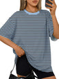 Trendy Queen Womens Oversized T-Shirts Short Sleeve Crew Neck Summer Tops