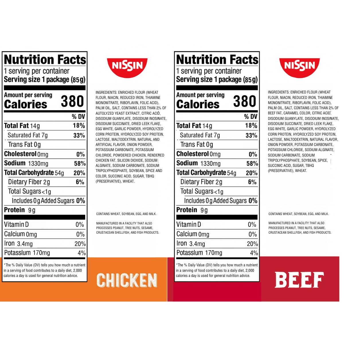 Nissin Top Ramen Noodle Soup, Chicken, 3 Ounce (Pack of 24)