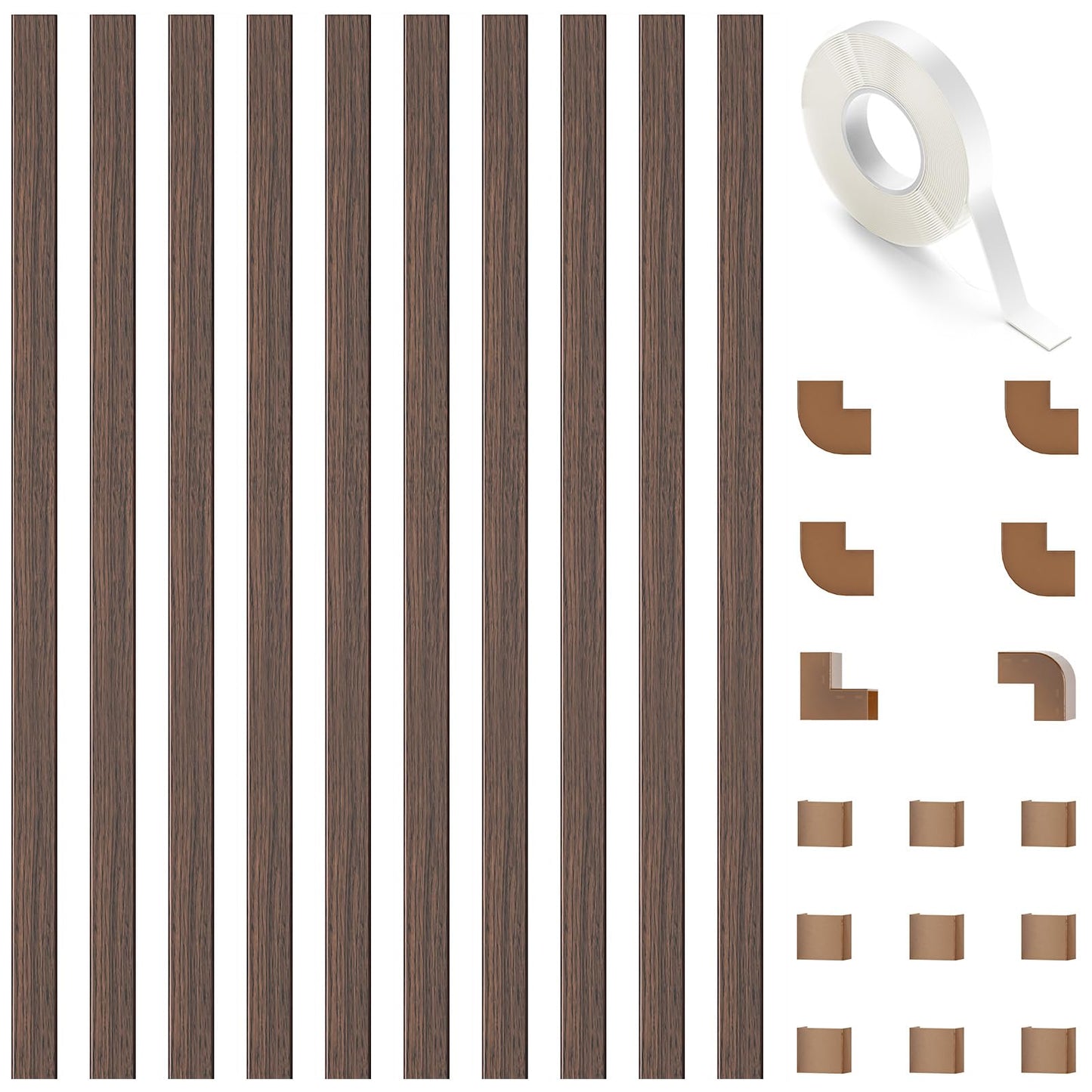 Wire Hider, 157in Delamu Cord Hider Wall, Paintable Wire Covers for Cords, TV Cable Hider Wall Kit, Cable Covers Raceway, Cable Management Hide TV Cords for Wall Mount TV, 10XL15.7 W0.95 H0.55in Brown