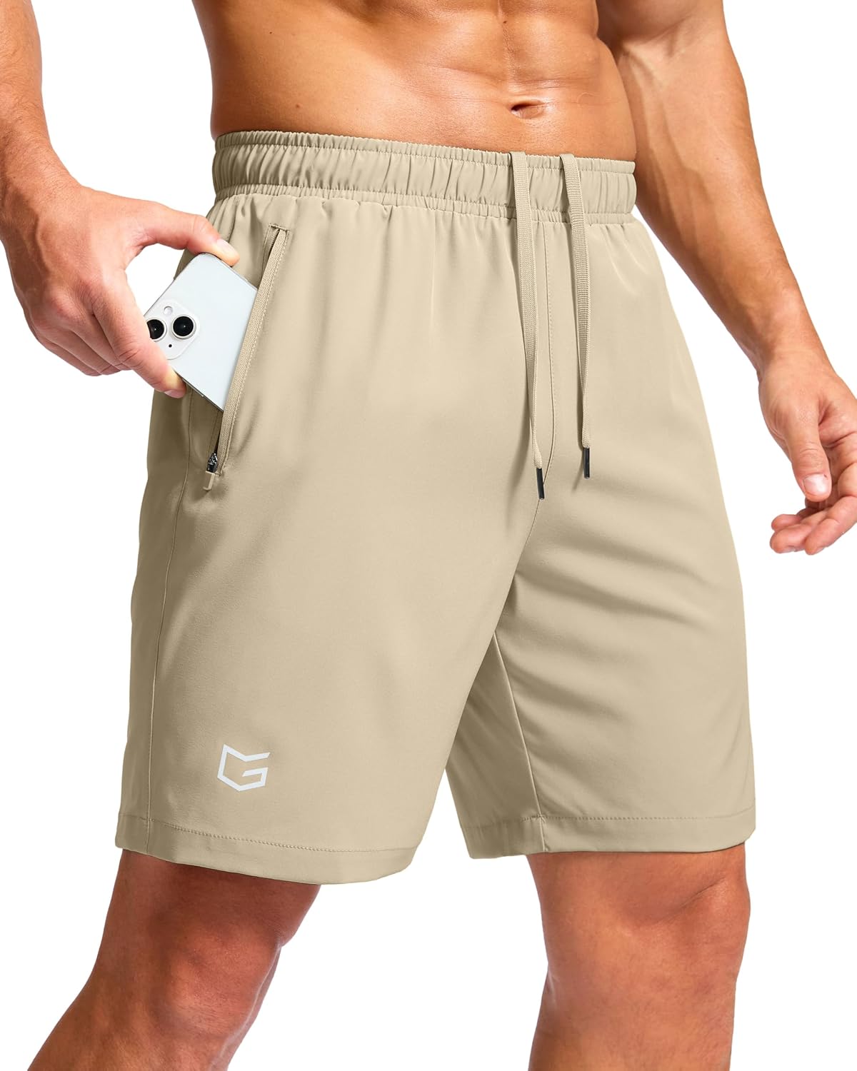 G Gradual Men's Athletic Running Shorts with 2 Zipper Pockets 7"/ 5"/ 9"