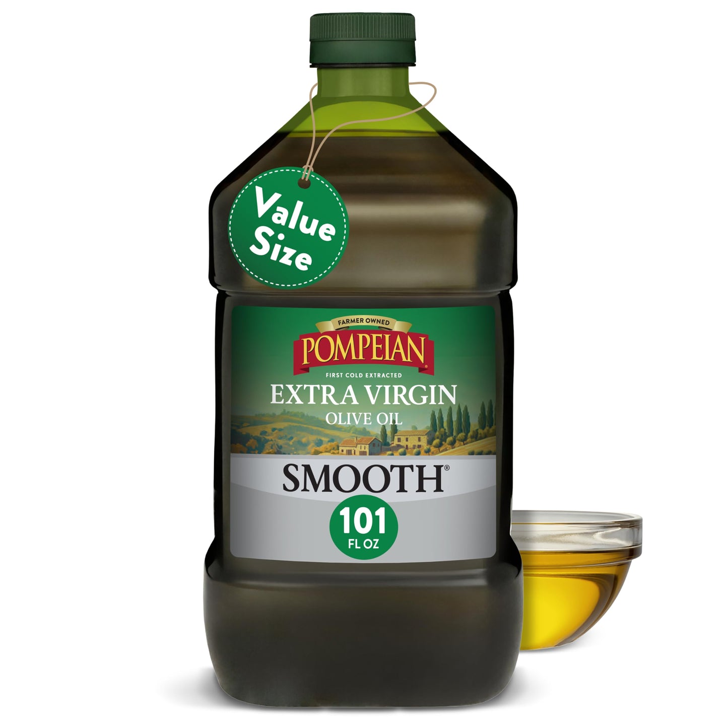 Pompeian Smooth Extra Virgin Olive Oil - 68 fl oz (2 L)