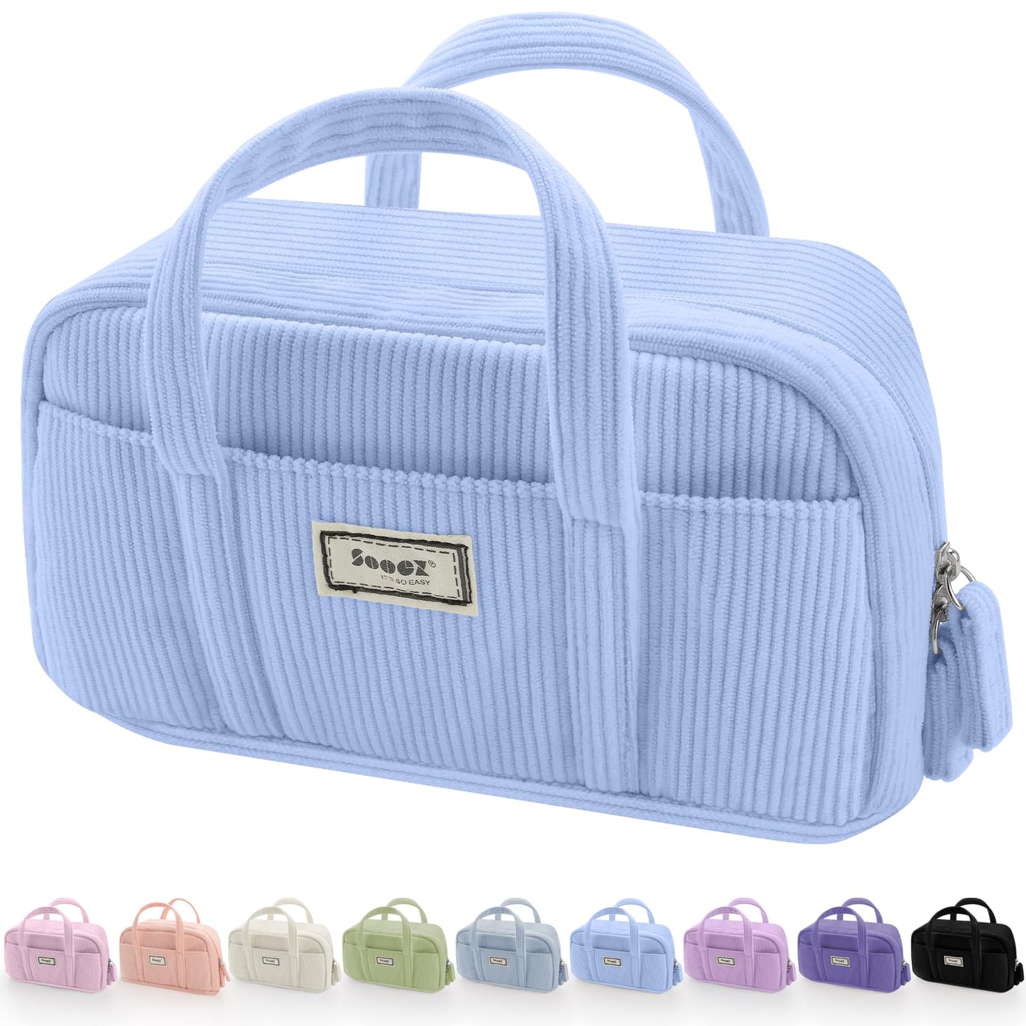 Sooez Large Pencil Case Pouch, Extra Big Pencil Bag with 5 Compartments