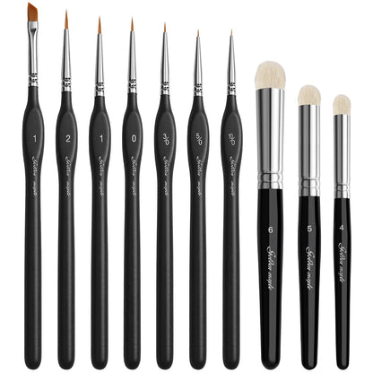 Golden Maple Detail Paint Brushes Set 10pcs