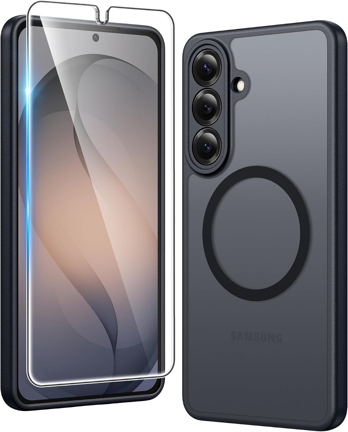 FNTCASE for iPhone 17 Pro Case Clear Magnetic with Screen Protector