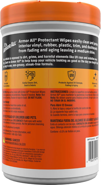 Armor All Car Interior Value Pack, 90 Count, Auto Cleaning Wipes