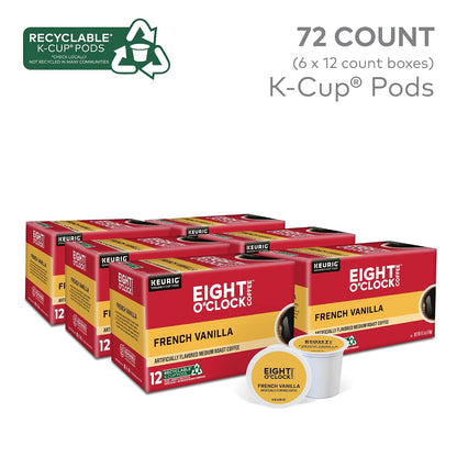 Eight O'Clock Coffee Hazelnut, Single-Serve Keurig K-Cup Pods, Flavored Medium Roast Coffee Pods, 96 Count
