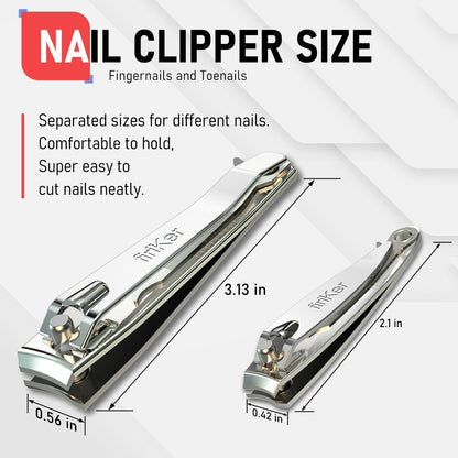 firiKer Nail Clippers with Nail File,Fingernail Clipper,Toe Nail Clippers