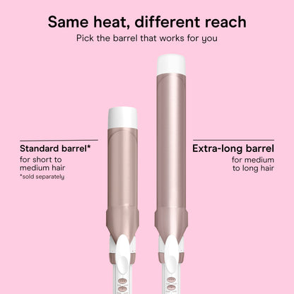 Conair Curling Iron, Double Ceramic, 1" Barrel, White/Rose Gold
