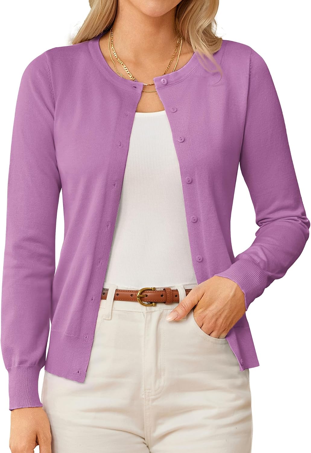 GRACE KARIN Knit Cardigan Sweaters for Women Lightweight Fall Outfits 2026