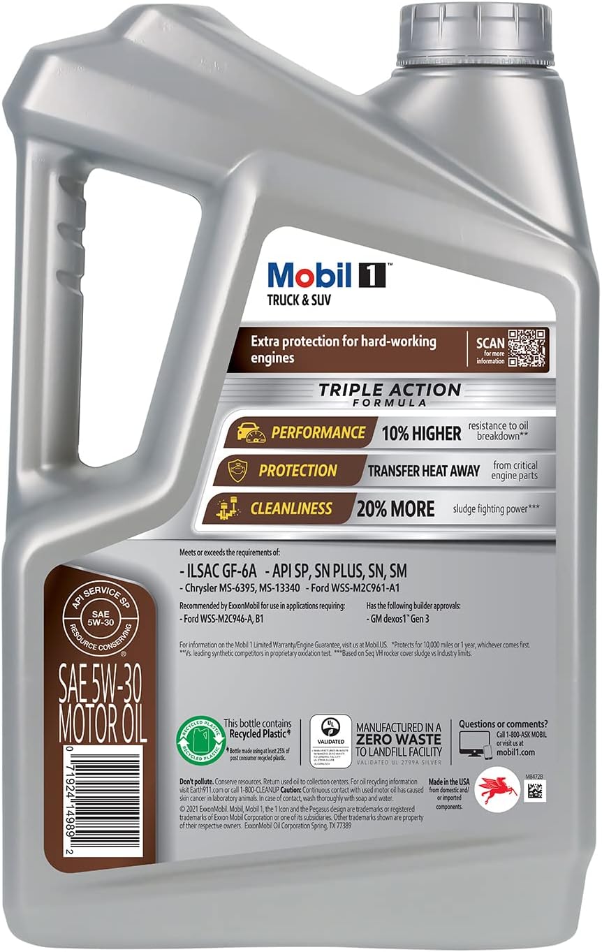 Mobil 1 European Car Formula Full Synthetic Motor Oil 0W-40, 5 Quart