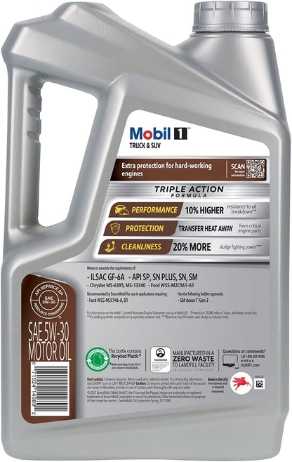 Mobil 1 European Car Formula Full Synthetic Motor Oil 0W-40, 5 Quart