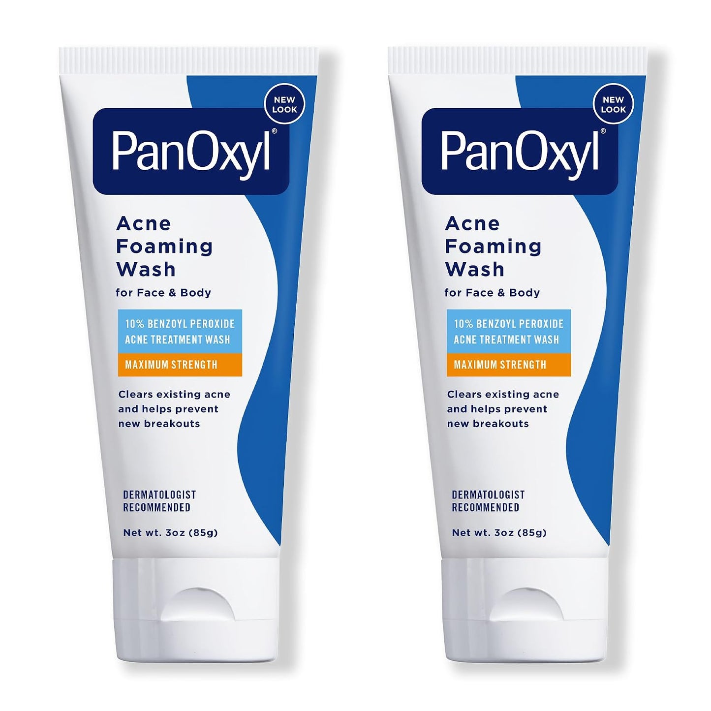 PanOxyl 10% Benzoyl Peroxide Acne Foaming Wash, Maximum Strength, Daily Acne-Fighting Face and Body Cleanser, Face Wash to Clear, Treat and Prevent Acne Pimples and Stubborn Breakouts, 5.5 Oz Tube