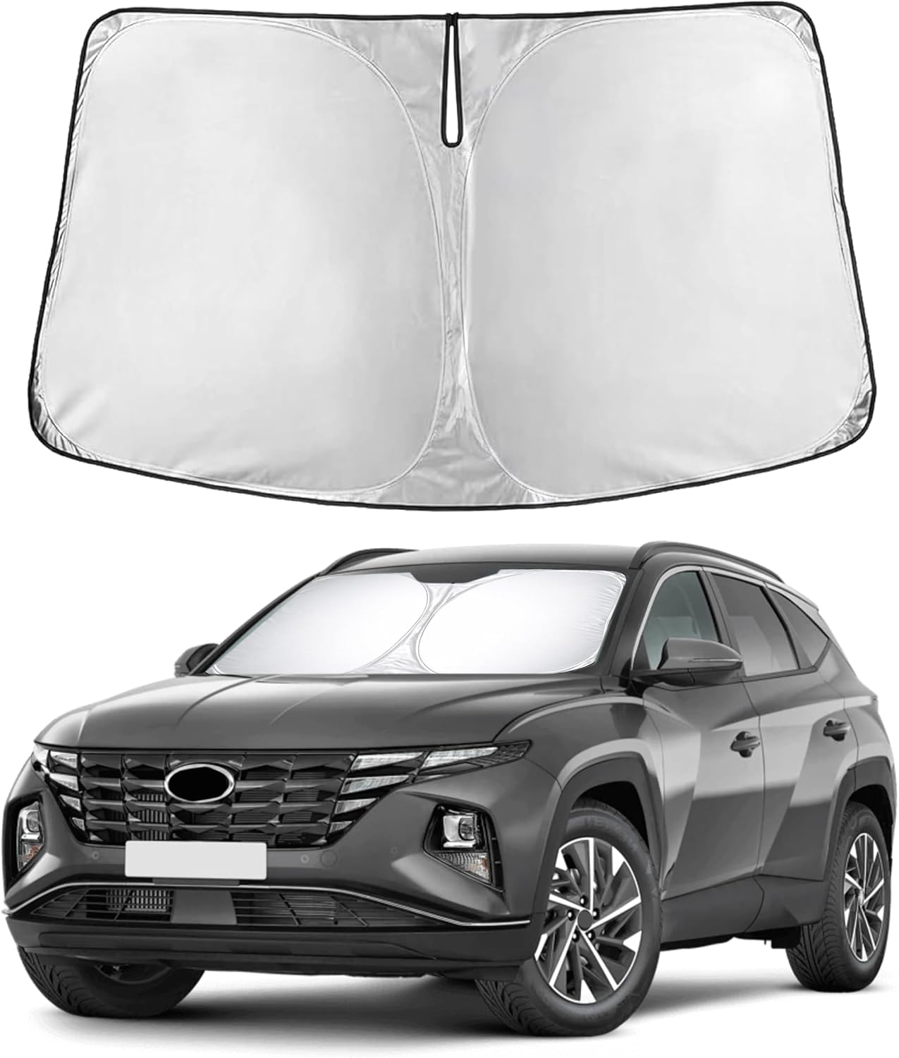 Econour Car Windshield Sun Shade, Front Window Sun Blocker for SUVs,Sedan