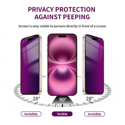 2 Pack Privacy Screen Protector for iPhone 17 Pro Max Tempered Glass 6.9'' Private Saver Anti-Spy Eye Protection Anti-Scratch Full Coverage No Bubble