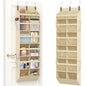 Lifewit 1 Pack Over the Door Organizer, 5 Section Hanging Storage, Beige