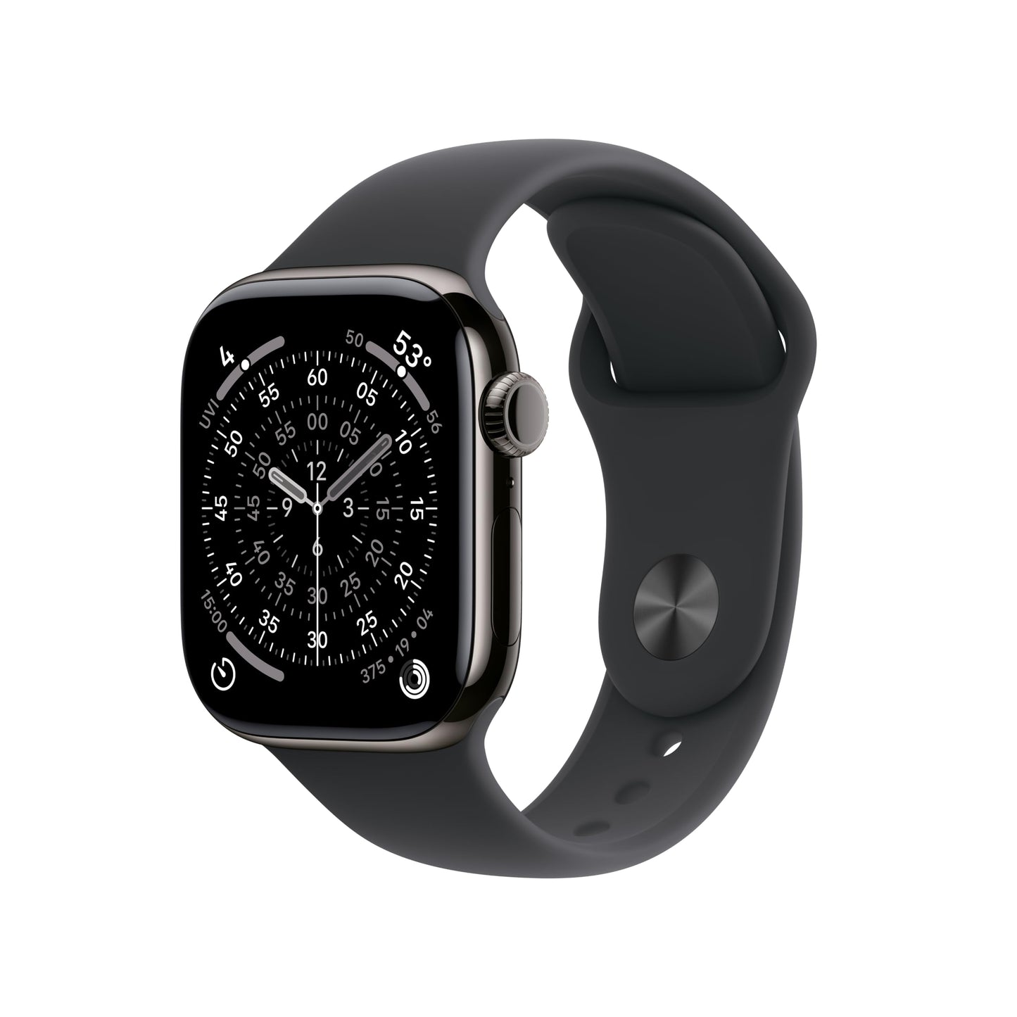 Apple Watch Series 11 [GPS 46mm] Smartwatch with Jet Black Aluminum Case with Black Sport Band - M/L. Sleep Score, Fitness Tracker, Health Monitoring, Always-On Display, Water Resistant